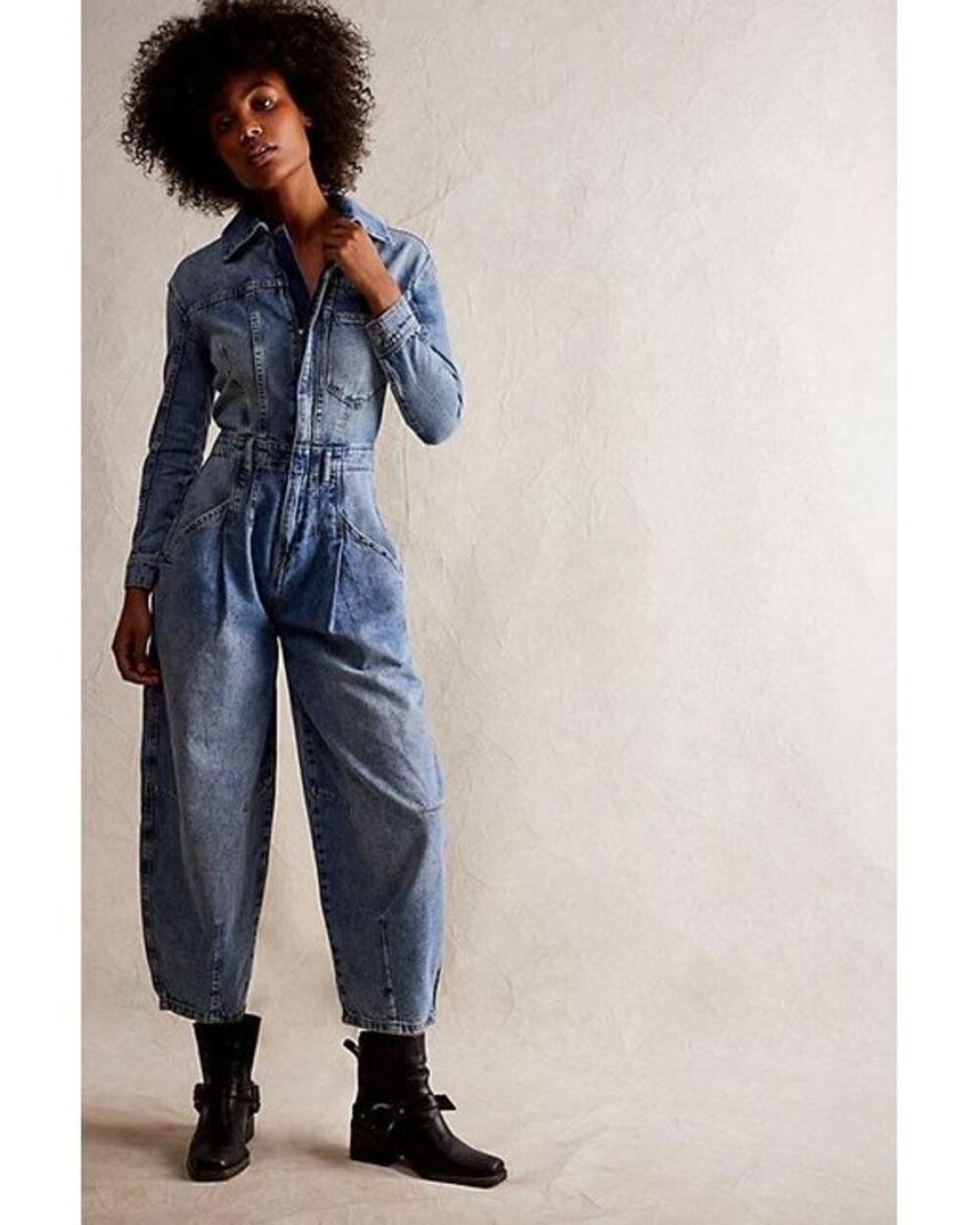 Free People CRVY Roulette Barrel Jumpsuit, NWT, Size XS